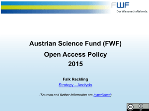 FWF Open Access Policy Slides 2015
