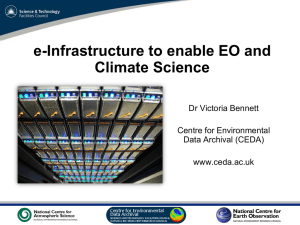 e-Infrastructure to enable EO and climate science