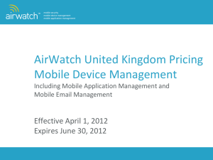 AirWatch Pricing Q2 UK