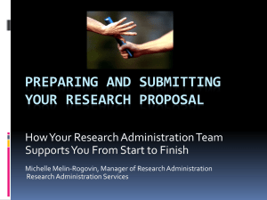 Preparing and Submitting Your Research Proposal
