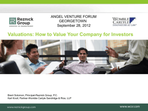 Valuation - Angel Venture Forum