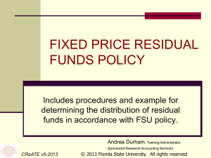 Fixed Price Residuals - Florida State University