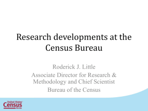 An Overview of Statistical Methodology at the Census Bureau