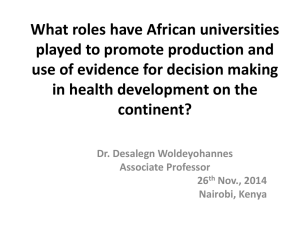 What Roles Have African Universities Played To Promote