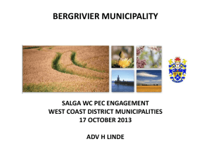 Functioning of Ward Committees - Bergrivier - Adv Hanlie