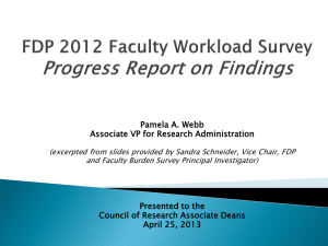 Faculty Workload Survey (FWS) II