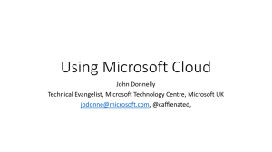 Using Microsoft Cloud