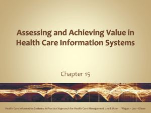Assessing and Achieving Value in Health Care Information Systems