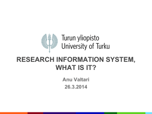 Research information system, what is it?