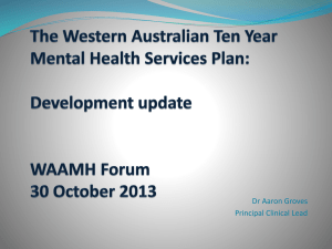 Dr Aaron Groves - Western Australian Association for Mental Health