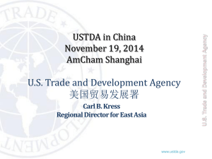 USTDA China Overview PowerPoint Presentation