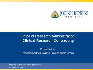 Clinical Research Contracting