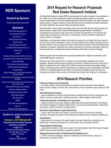 Research Proposal Requirements - Real Estate Research Institute