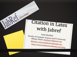 JabRef for LaTeX - Mobile Cloud Family
