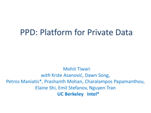 Platform for Private Data