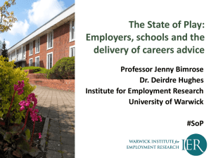 Employers, schools and the delivery of careers advice (Powerpoint)