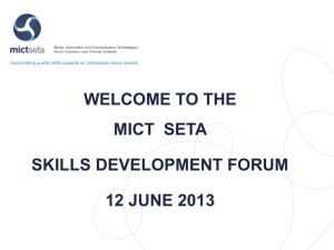 SDF Forum - MICT Seta