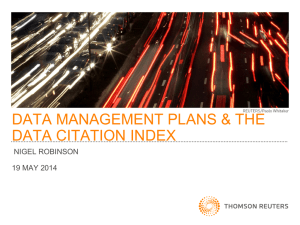 data management plans & the data citation index