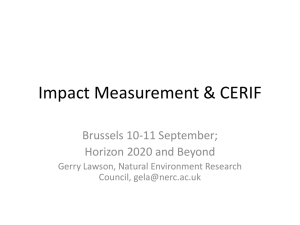 Impact Measurement & CERIF