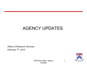 Federal Agency Updates - University of Pennsylvania
