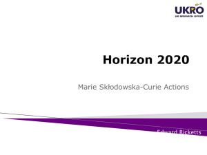 Horizon 2020 -Marie Sklodowska-Curie Presentation 13-11
