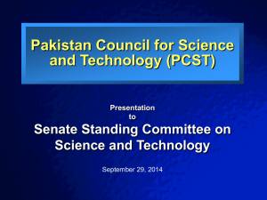 PCST - Ministry of Science Technology