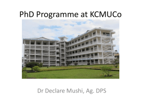 PhD program KCMUCo