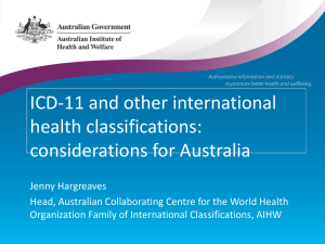 ICD-11 and other international health classification