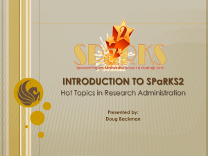 INTRODUCTION TO SPaRKS2