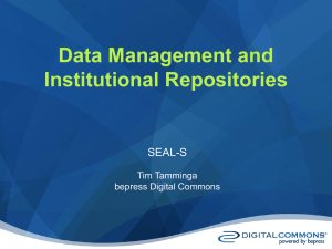 Digital Commons & Data Management