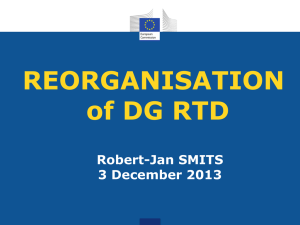 DG RTD REORGANISATION - Neth-ER