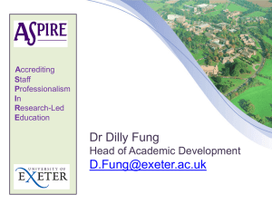 ASPIRE, Dilly Fung, University of Exeter