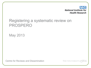 Registering a systematic review on PROSPERO
