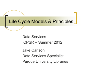 Life Cycle Models