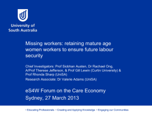 Missing Workers: Retaining Mature Age Women
