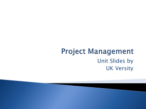 Project Management - UK Versity Online
