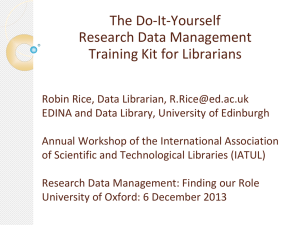 Training Librarians in Research Data Management