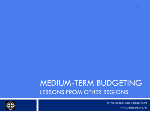Medium Term Budgeting in Other Regions
