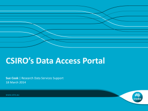 CSIRO`s Data Access Portal Sue Cook