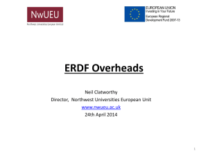 ERDF Overheads - Northwest Universities European Unit Ltd