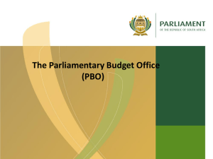 The Parliamentary Budget Office (PBO)