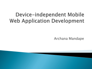 Device-independent Mobile Web Application Development