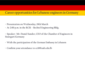 Career opportunities for Lebanese engineers in Germany