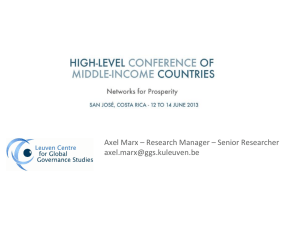 see presentation - High- Level Conference of Middle