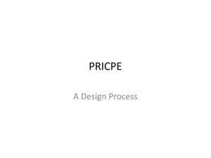 PRICPE design process
