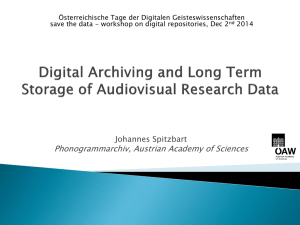Digital Preservation - Digital Humanities Austria