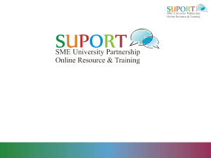 Facilitatorssession - SUPORT SME University Partnership