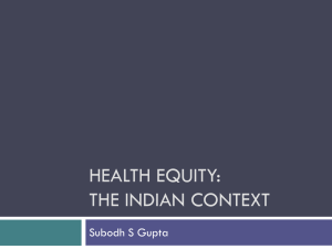 Health Inequity: The Indian Context