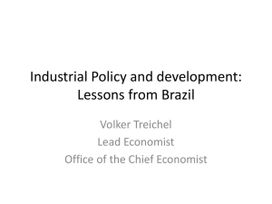 Industrial Policy and development: Lessons from Brazil