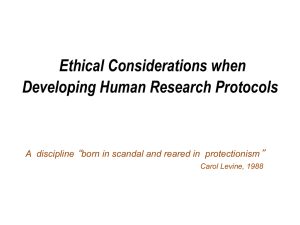 Ethical Issues to Consider